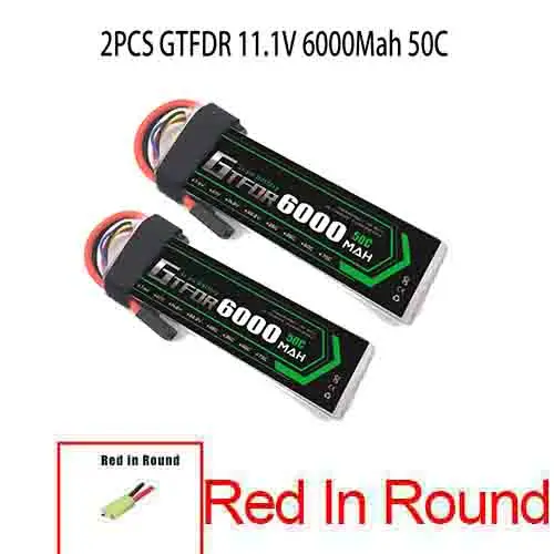 2PCS6000SOFTRED 2S 3S 4S 5200mAh 6000mAh 7000MAH 7,4 V 11,1 V 14,8 V 50C 60C 100C 120C GTFDR Lipo батарея для X-MAXX E-REVO RC автомобилей Лодка Дрон - Цвет: 2PCS6000SOFTRED