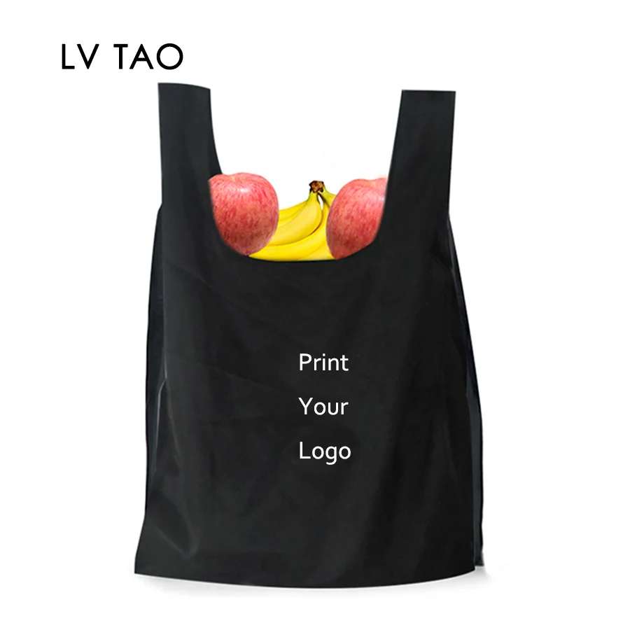 100 шт./лот многоразовые сумки изготовленные на заказ Складная хозяйственная