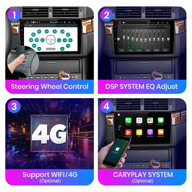 Автомагнитола AWESAFE PX9 для BMW мультимедийная стерео система на Android 10 с GPS