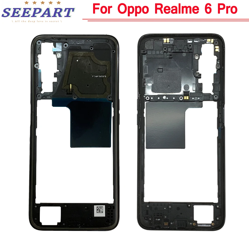

Новинка, оригинальная рамка для Oppo Realme 6 Pro, средняя рамка, лицевая панель, рамка для ЖК-дисплея, запасные части, новинка, оригинал для Oppo Realme