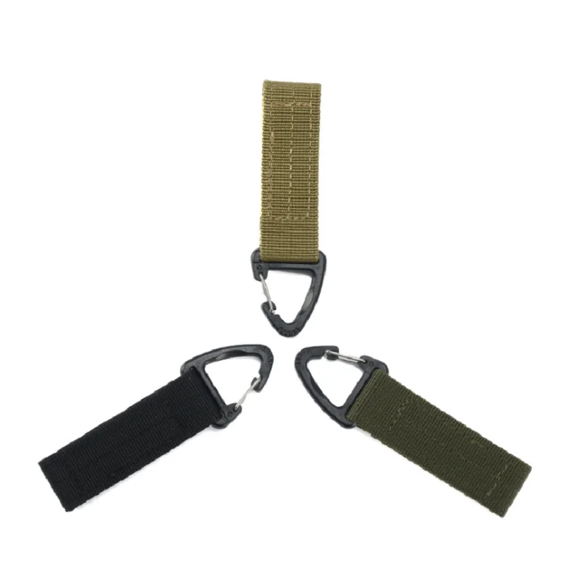 

Outdoor Key Chain MOLLE Webbing Triangle Velcro Buckle Special Service Belt Hook