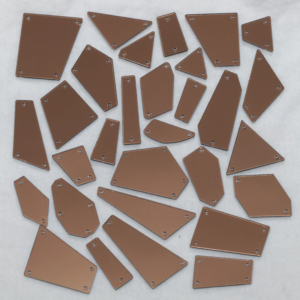 Кофейное акриловое зеркало пришивные стразы сделай сам плоское акрил камни с