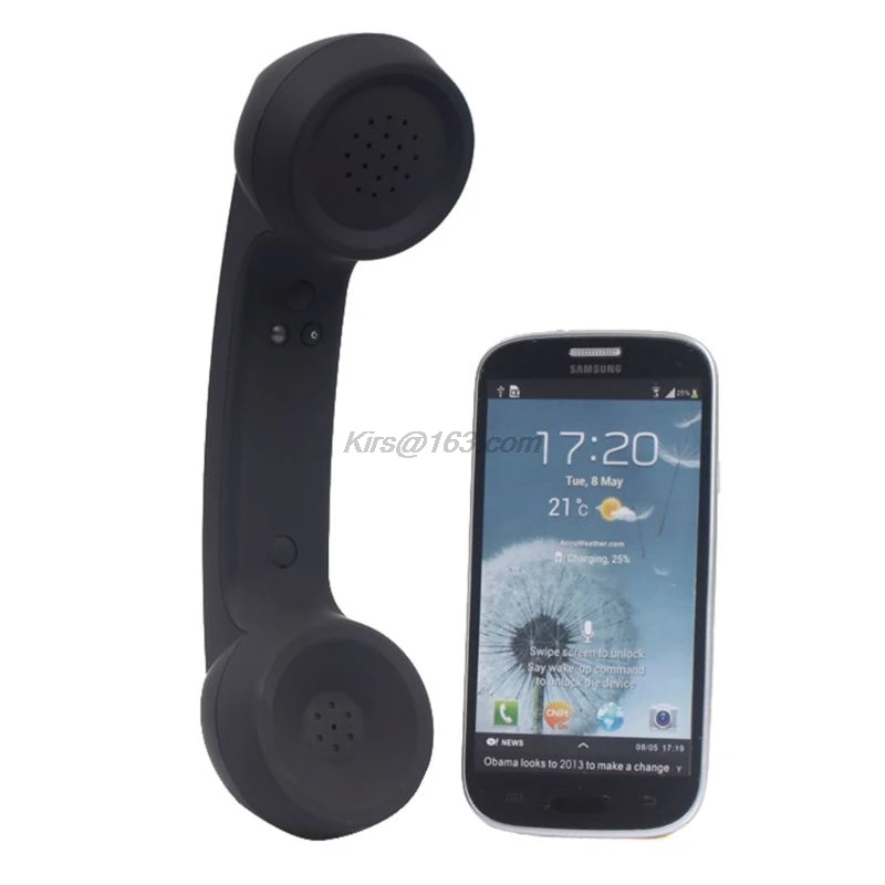 Wireless Bluetooth-compatible 2.0 Retro Telephone Handset Receiver Headphone for Phone Call
