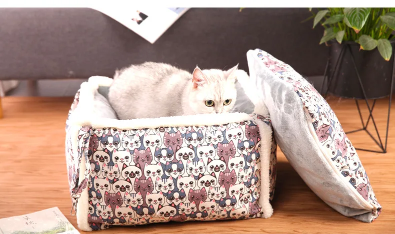 

Deep sleep pet's nest high tube cat's nest can be removed and cleaned in winter warm dog's nest pet cat hammock