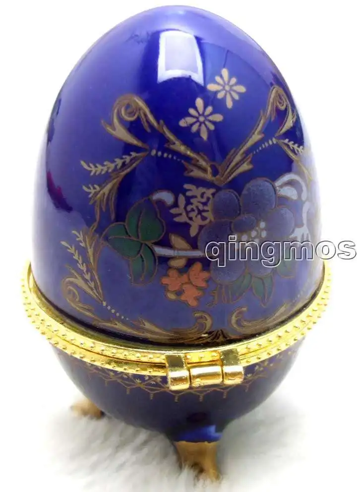 

Qingmos 50*70mm Egg Multicolor (Random Color) China Ceramics Multi Purpose Box for Jewelry Displays Jewelry Gift Porcelain Box