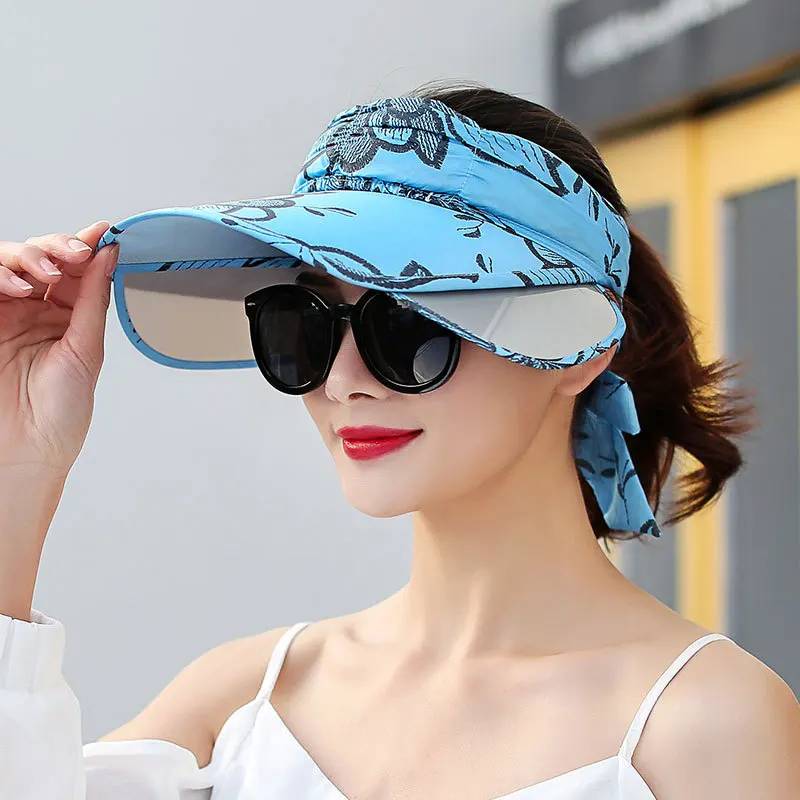 

Выдвижной пустой верх Кепка Женская модная пляжная шапка Новинка летние женские просторные солнцезащитные шляпы Новый козырек