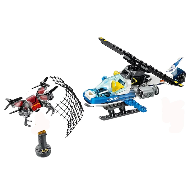 Новые городские игрушки небесная полиция Дрон гоночный автомобиль совместимый с