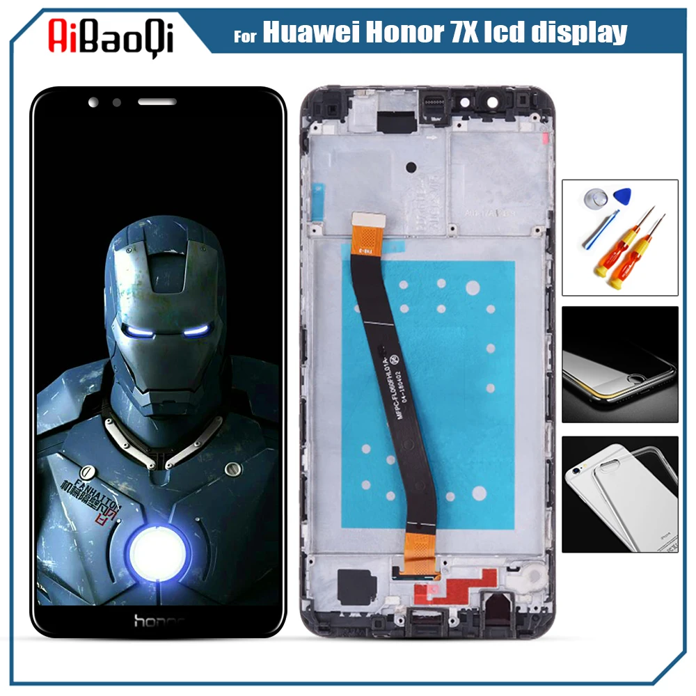 5 93 &quotдля HUAWEI Honor 7X ЖК-дисплей с сенсорным экраном и рамкой для BND-TL10 BND-AL10 BND-L21/L22/L24