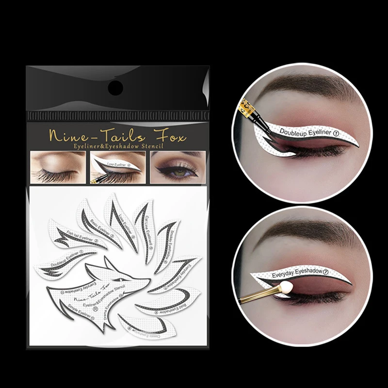 12 листов/2 шт. глаз макияжные трафареты стрелка подводка для формирующий шаблон
