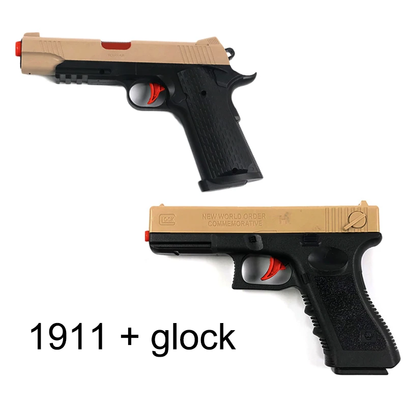 Уличные игрушки, детский игрушечный пистолет Glock, пули, гелевые пули, Хрустальный пистолет, оружие для мальчика, пистолет, бластер, детские рождественские подарки