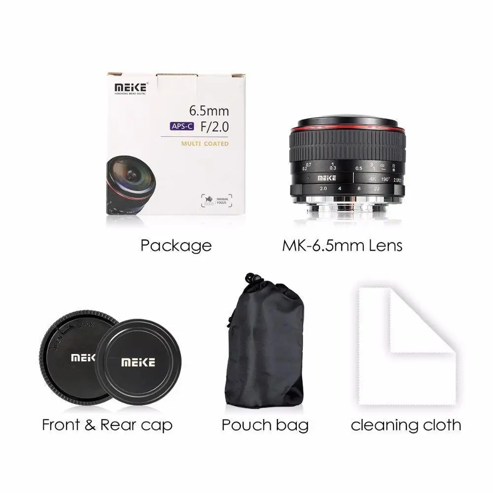 

Meike 6.5mm Ultra Wide f/2.0 Fisheye Lens for Nikon N1 mount Mirorrless Camera J1/J2/J3/J5/V1/V2 Sony E-mount Panasonic M4/3