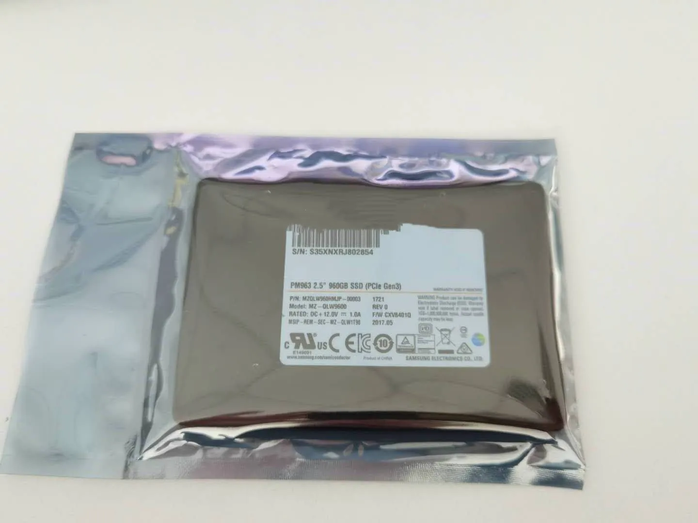 

SSD SAMSUNG 960 ГБ PM963 PCIE GEN 3,0 2,5 дюйма