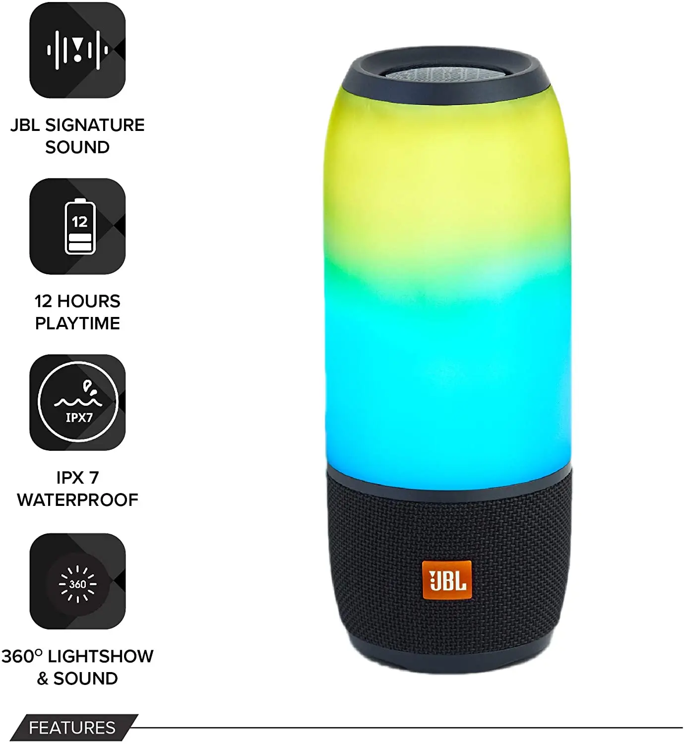 Jbl Pulse 3 портативная Bluetooth-Колонка со светодиодсветильник кой Ipx7