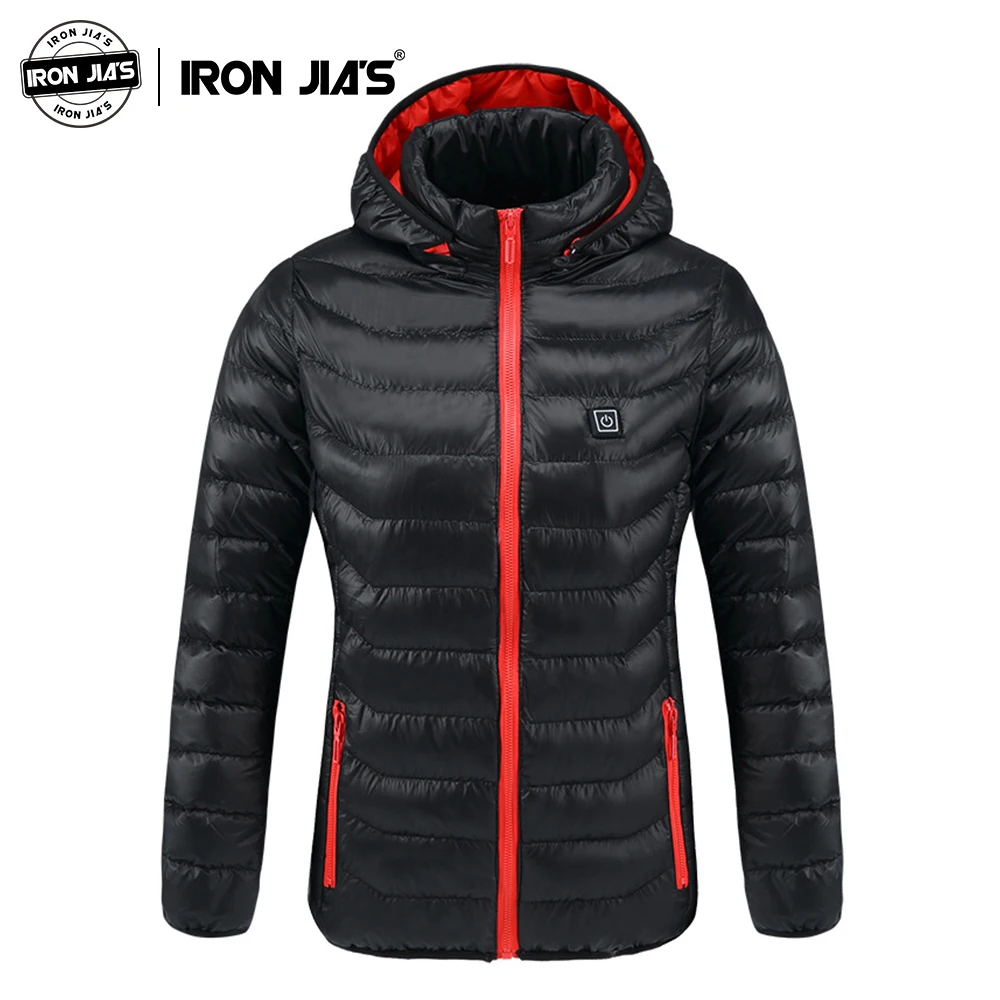 

IRON JIA'S Motorcycle Jacket Women Autumn Winter USB Infrared Heating Jacket Moto Windproof Jacket Thermal Motorbike Jacket