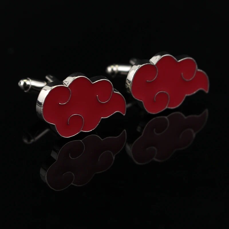 

Hot Japan Anime Cufflinks Kunai Akatsuki Member Cufflinks Red Cloud Cuff Links for Men's Shirt Charm Cufflinks for Gifts