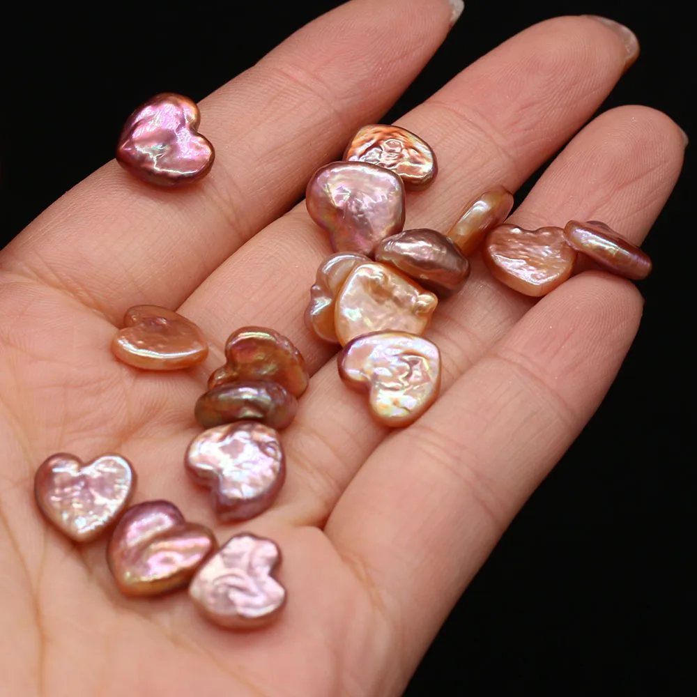

2pc Natural Stone Pearl Beads Lovely Heart Shape Spacer Bead for Jewelry Making Diy Necklace Earrings Accessories