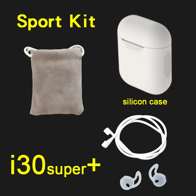 i30super kit white I30super TWS не w1 чип Беспроводной Bluetooth гарнитуры i30 TWS pk i10 i12 i200 i9000 TWS для iPhone Android i30 TWS - Цвет: i30super kit white