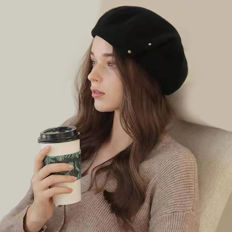 Женский шерстяной берет во французском стиле модные женские шапки новый стиль