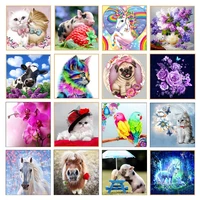 5d diy diamond painting painted cartoon animal mosaic embroidery animal cross stitch embroidery crafts home decoration