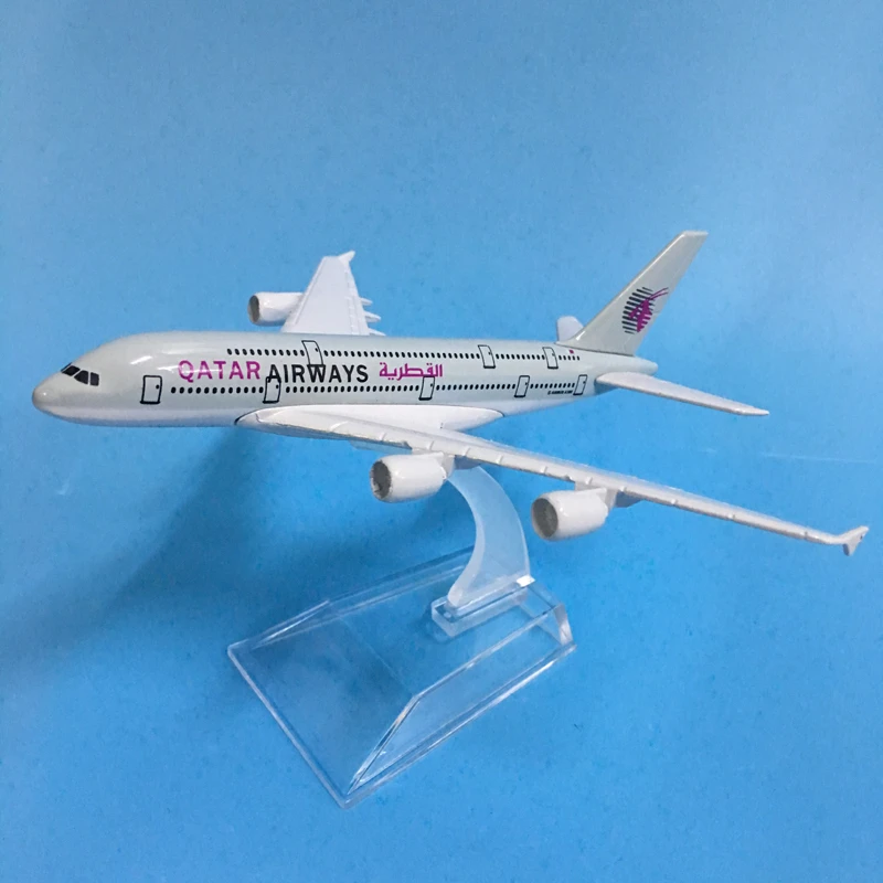 JASON TUTU 16 см модель самолета QATAR Airbus A380 модель самолета 1:400 литая металлическая игрушка самолета