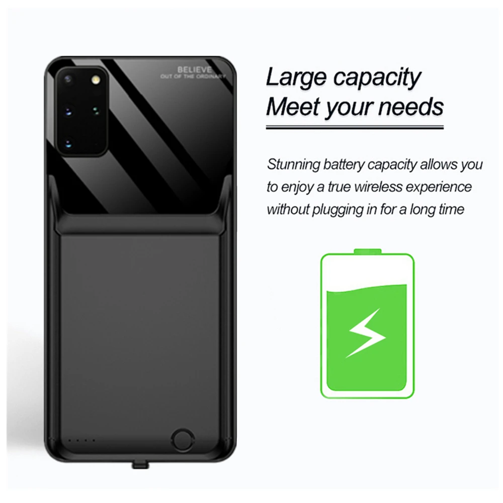 Чехлы для зарядного устройства Samsung Galaxy S20 плюс + 5G Powerbank чехол 10000 мА/ч
