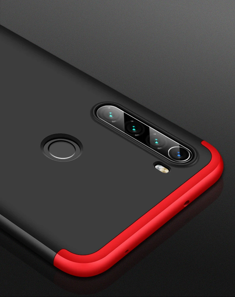Жесткий чехол для Xiaomi Redmi Note 8T 3 в 1 матовый армированный гибридный защитный