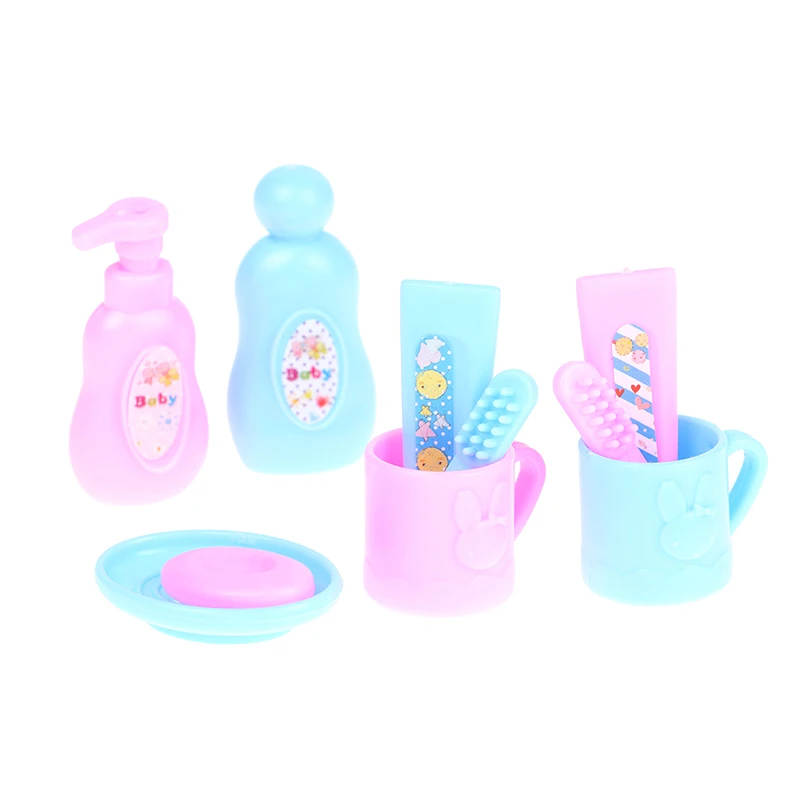 

1/6 1/12 миниатюрная зубная паста с мини-чашкой для кукольного домика, зубная щетка для кукольного домика, аксессуары для мебели, игрушка