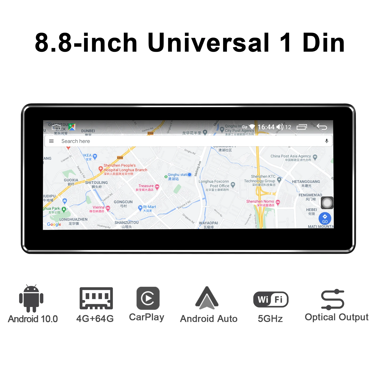8.8 inch Car Radio GPS Navigation 4GB RAM&64GB ROM head unit stereo universal 1 din Android 10 video player support 4G/Carplay images - 6