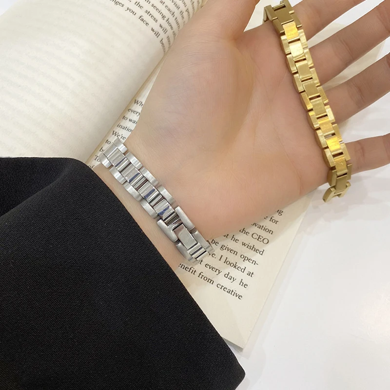 

Bracelet Men's Titanium Steel Chain Punk Motorcycle Accessories Charm Link And Chain Bracelets Fashion Jewelry Gifts Boyfriend