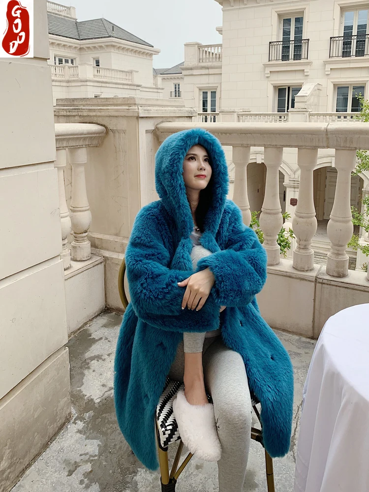 

Real Fur Coat Female Winter Jacket Women Clothes 2021 Korean Warm Sheep Shearing Coats 100% Wool Jackets Tops Hiver 027