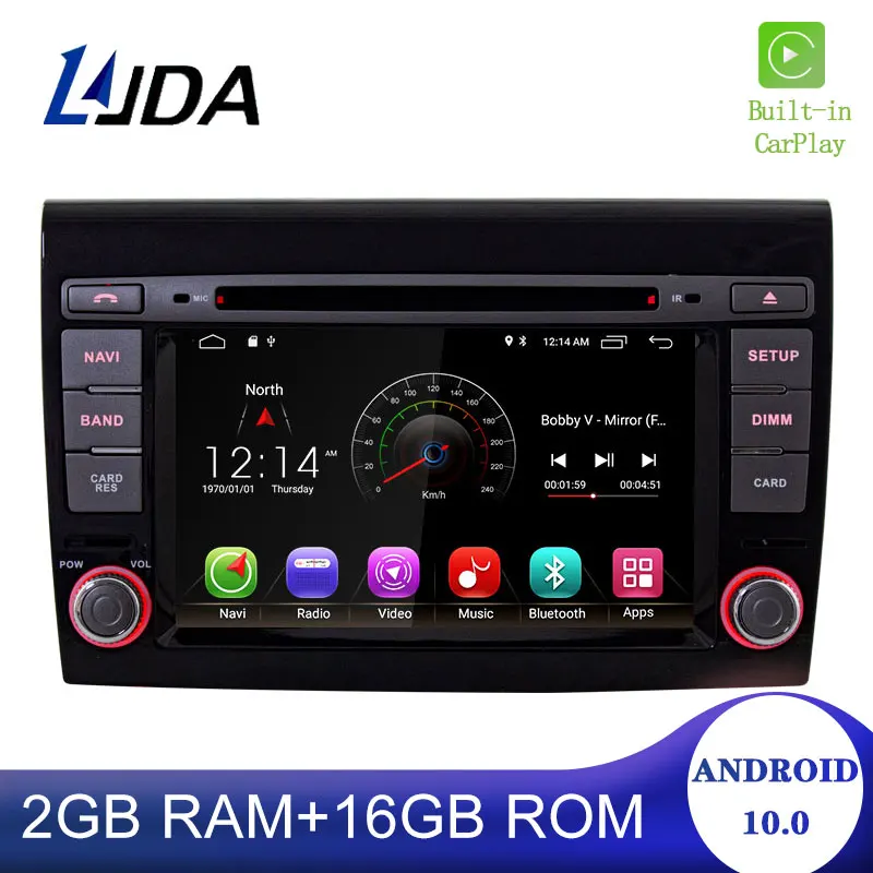 Автомобильный мультимедийный плеер DSP Carpaly Android 10 0 для Fiat Bravo 2007 2008 2009 2010 WIFI стерео