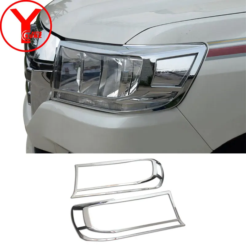 Фары Крышка для Toyota Land cruiser GXR V6 V8 ABS каркасы фонарей хром внешней части Аксессуары YCSUNZ