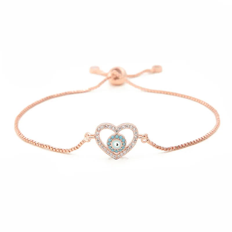 Женский браслет с подвеской в виде сердца 4 цвета | Украшения и аксессуары