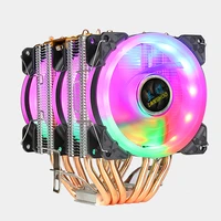 cpu air cooler with 6 heatpipes 90mm rgb fan for amd am2 am2 am3 lga 775 1150 1155 1156 1366 computer cooler components