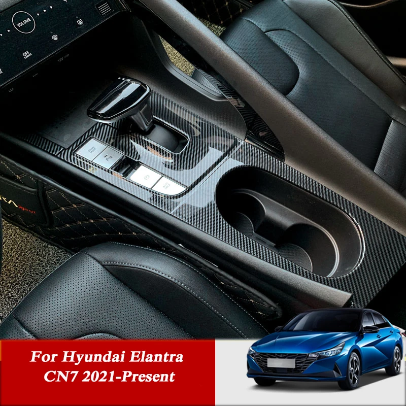 

Car Styling Mouldings ABS For Hyundai Elantra CN7 2021-Present Interior Gear Box Decorative Frame Sequins Sticker Auto Accessory