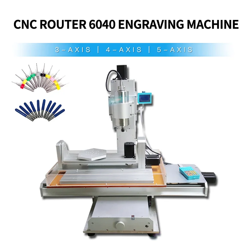 5 оси колонки типа cnc 6040 1500 Вт водяного охлаждения шпинделя металла гравировки сверлильный станок с бесплатными резаками сверла