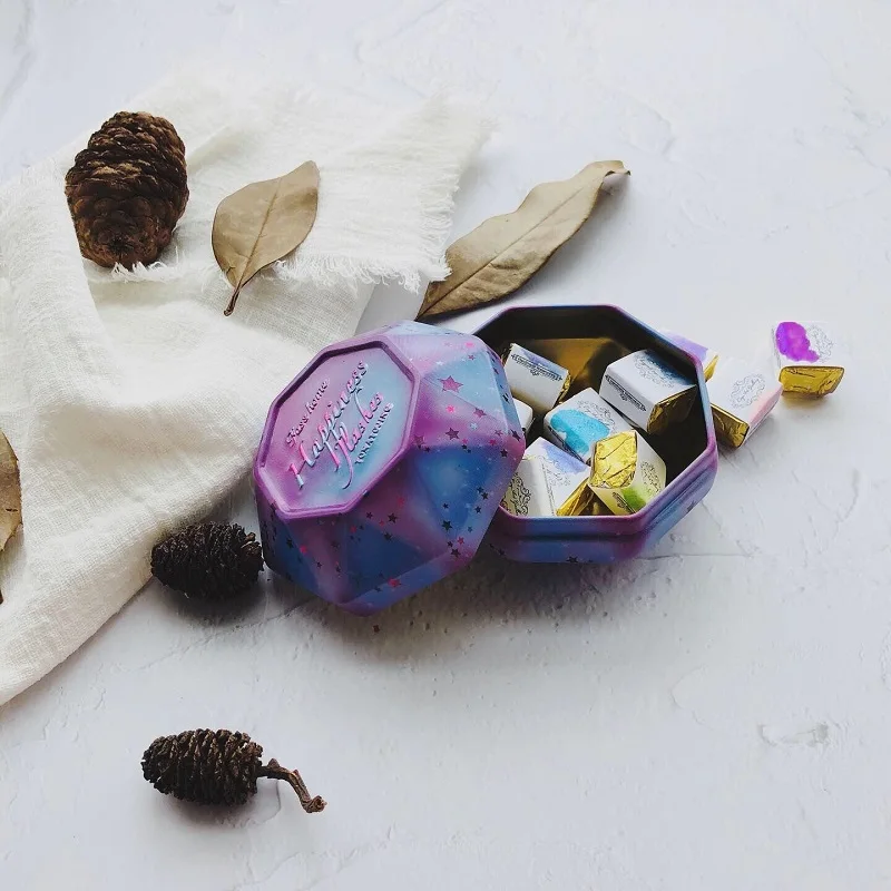 Набор однотонных металлических красок ручной работы 10 цветов s коробка для