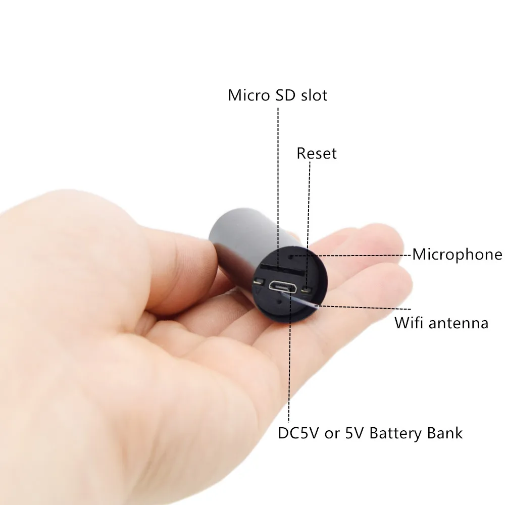 Цилиндрическая IP камера видеонаблюдения с разъемом для SD карты 5 В 1080P|Камеры