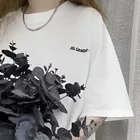 Футболка Jil Sander с коротким рукавом для мужчин и женщин, простая хлопковая рубашка оверсайз с маленьким логотипом, лето
