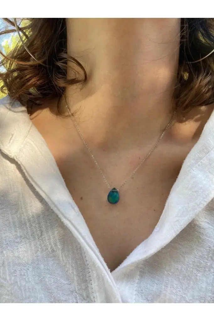Change color Ladies Steel Chain Gift Drop Necklace |