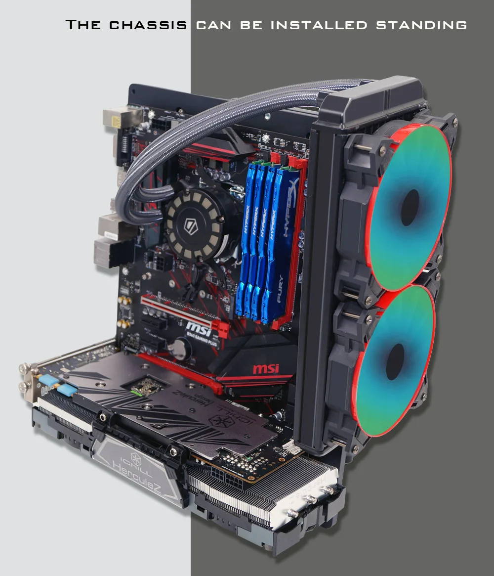 Скамья для тестирования на открытом воздухе корпус ПК MATX ATX USB 3 0 с водяным
