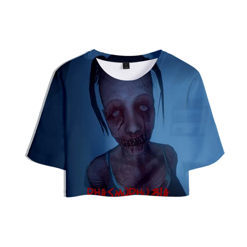 

2021 new spring and summer sexy crop top women 3D digital print street fashion short sleeve women's summer T-shirt