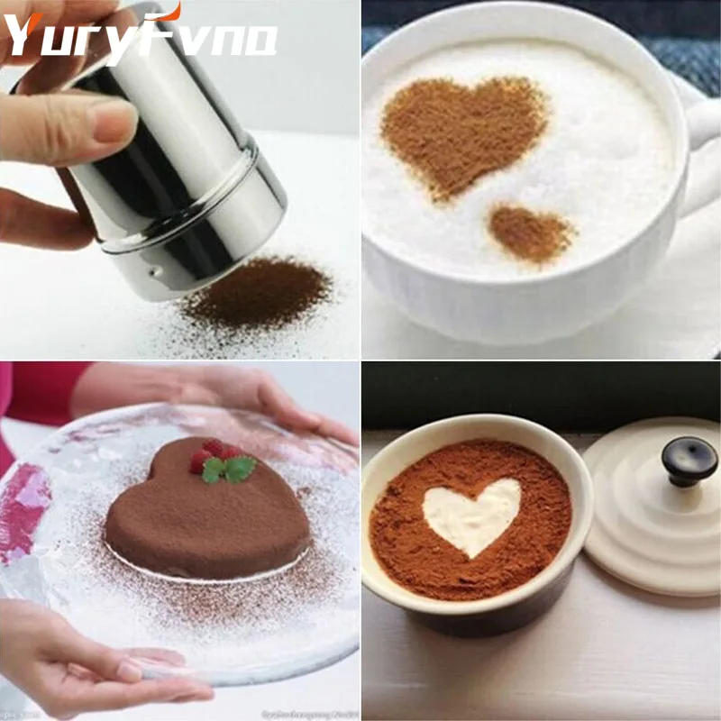 Оформление вручную из нержавеющей стали сахарный порошок зеркальное масло какао