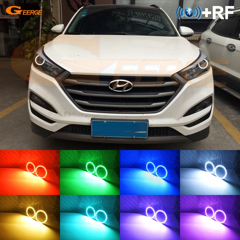 Для Hyundai Tucson TL 2015 2016 2017 2018 RF remote Bluetooth APP многоцветный ультра яркий RGB светодиодный