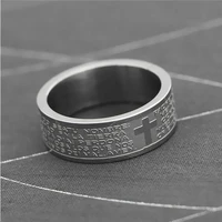 vintage design bible cross male ring classic accessories anniversary gift party jewelr