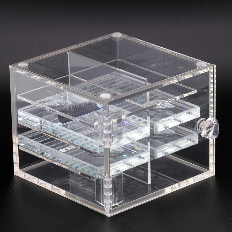 

5/8 Layers Eyelash Extension Storage Box Acrylic Lash Holder Pallet Makeup Organizer Eyelash Glue Display Stand Cosmetic Tools
