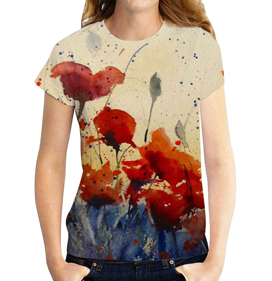 

New T-Shirt Women Short Sleeve Casual Tops Summer 3D Tie-dye Print Street Tee Female Loose Sports T-Shirt 2XL Top Pullovers
