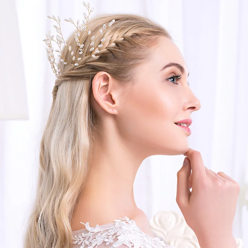 Новый набор из 3 предметов красивая свадебная тиара ручной работы u-образная