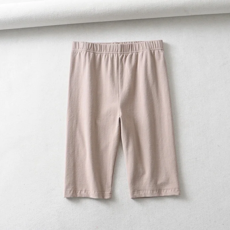 

Sexy Vrouwen Katoen Hoge Taille Elastische Pure Kleur Slanke Knielange Bike Shorts Vrouwelijke