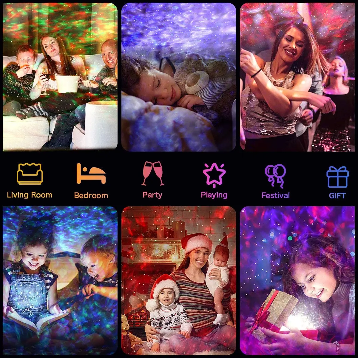 Ночник Галактический проектор Звездные огни умная жизнь работа с Alexa Google Home